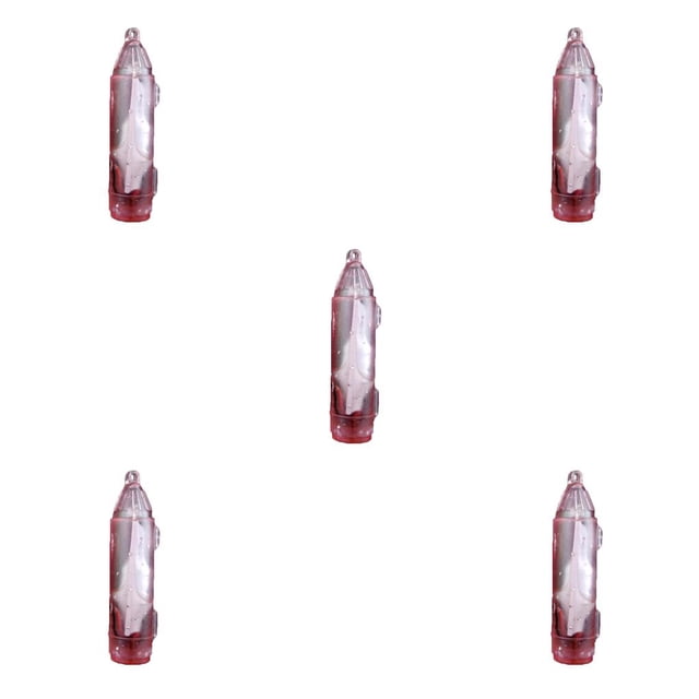 kurtrusly Mini Fishing Light Portable LED Underwater Fish Lure Lamp DIY Fishing Bait red 5Set