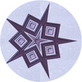 thumbnail image 1 of Ahgly Company Tapis d'Intérieur Ronds Transitionnels Lavables à la Machine, Bleu Lavande, 5 Pieds Rond, 1 of 7