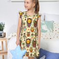 thumbnail image 4 of Vsdgher Jolies Hiboux pour Filles Chemises de Nuit Tout-Petits à Volants Manches Courtes Nuisette Robe de Nuit Tenue de Sommeil Pyjamas pour Fête Pyjama-Grand, 4 of 6