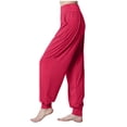 thumbnail image 4 of Dealovy Yoga Pants Womens High Waisted Belly Control Workout Running Sweatpants Solid Color Jogger Trousers, 4 of 5