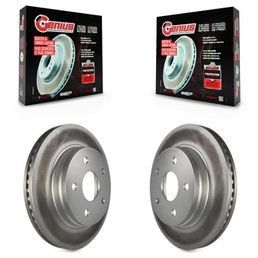 Genius Front Coated Disc Brake Rotors Pair for Car Ram 1500 Classic Dodge Durango Chrysler Aspen KG-100123