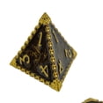 thumbnail image 3 of 7 Pcs dés Polyédriques Irréguliers Grands Accessoires 7 Chiffres Jeux de Société Imitation Noir Doré, 3 of 6