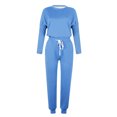 thumbnail image 4 of FAIWAD Ensemble 2 Pcs pour Femme Chandail à Manches Longues à Col Rond et Pantalon de Jogging Long Survêtement Décontracté, 4 of 5