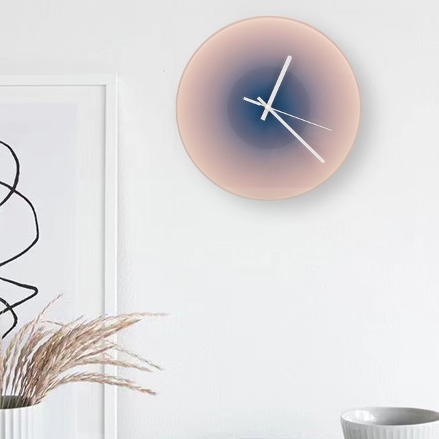 12 Inch Wall Clock, Battery Operated Round Wall Clock, Silent Wall Clock Living Room Clock Modern Wall Clock Decorative Table Clock Hanging Clock for Kitchen Office