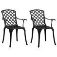 thumbnail image 1 of vidaXL Chaises de Jardin 2 Pcs Aluminium Moulé Noir, 1 of 5