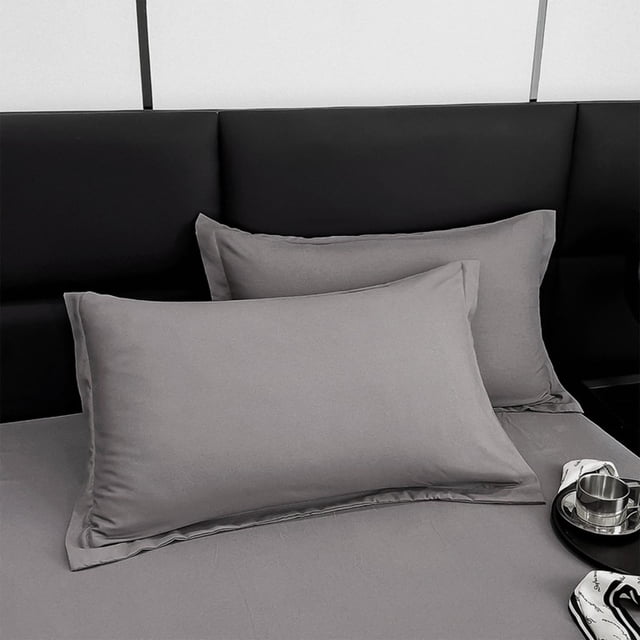 Birdeem Premium Solid Color Pillowcase, Soft Washed Cotton Material, King Size Cover for Full Bed Coverage, Luxury Design Enhances Bedroom Decor, Easy to Clean for Fresh Comfort