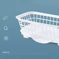 thumbnail image 5 of Dish Drying Rack Dish Drainer Small Dish Drying Rack Dish Strainer Dish Racks For Kitchen Counter Dish Drying Rack Fast Drainage Detachable Base Drainboard Design Strong Plastic, 5 of 5
