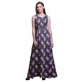 thumbnail image 1 of Bimba Robe Longue Maxi à Imprimé Floral pour Femme, Col Rond, Robe de Soirée - Moyen, 1 of 6