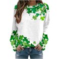 thumbnail image 1 of Penkiiy T-Shirts à Manches Longues pour Femmes pour la Saint-Patrick, Mode Femmes Imprimé Col Rond T-Shirt à Manches Longues Imprimé Chandail en Molleton Blouse Hauts 2TG Vert, 1 of 4