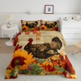 thumbnail image 1 of Erosebridal Rustic Chicken Bedding Queen Comforter Set, Pumpkin Sunflower Down Comforter, Harvest Theme Decor, 3pcs, 1 of 7