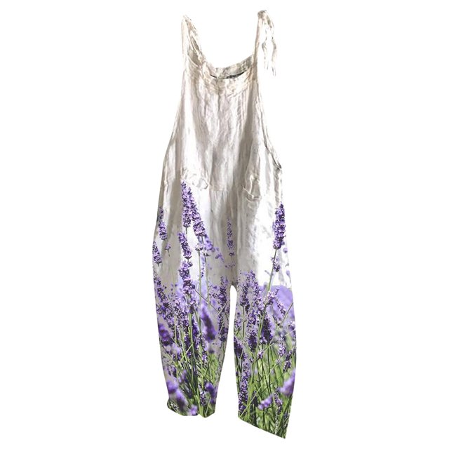 Pompotops Style Ethnique Femmes Imprimer Froid Épaule Bretelles Cami Pantalon Combinaison