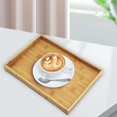 thumbnail image 4 of jifeng Bamboo Serving Platter Decorative Tray for Food Fruit Snacks Kitchen Counter 41cmx29cmx2.2cm, 4 of 8