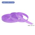 thumbnail image 2 of Uxcell Grosgrain Ribbons with White Dots Ribbon Bow Decoration Crafts Gift Wrapping Wedding Light Purple 25 Yards 3/8 Inch, 2 of 7