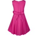 thumbnail image 2 of Robe Fille à Blocs de Couleur Contrastés avec Nœud Papillon pour Tous les Jours et Fêtes 14 Ans, 2 of 6