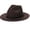 Coffee, variant on Womens Fashion Classic Wide-Brim Floppy Panama Hat Belt Buckle Wool Fedora Hat