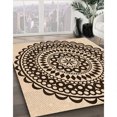 thumbnail image 3 of Ahgly Tapis Rectangulaire Lavable en Machine Intérieur Transitionnel Pêche Orange Profond, 5 Pieds x 8 Pieds, 3 of 7