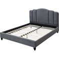 thumbnail image 1 of ACME Giada Channel-Tufted Fabric Eastern King Platform Bed in Charcoal, 1 of 7