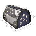 thumbnail image 3 of Small Pet Carrier for Small Dogs and Cats - Waterproof Soft Pet Travel Bag with Meshed Window - TSA Approved Pet Carrier for Cat Travel Bag - 7.9 x 13.8 x 7.9 Inch - Navy, 3 of 8