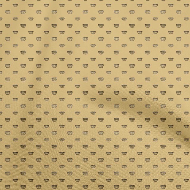 oneOone Tissu Popeline de Coton Jaune Matériau de Robe Rétro Minimaliste Tissu Imprimé au Mètre 42 Pouces de Large