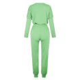thumbnail image 5 of QJUHUNG Fall Clearance Women  Zipper Solid Color Sweat Shirt Top And Pant Tracksuit Sport Suit, 5 of 5
