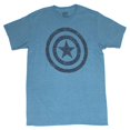 thumbnail image 1 of Captain America 806988-M Captain America Distressed Shield Blue T-Shirt - Medium, 1 of 1