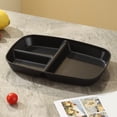 thumbnail image 4 of YIMWNYI Rectangular Compartment Tray, Party Tray, 3-Compartment Dinnerware, Easy to Clean Plastic Organizer, Thick Bottom Design, Multifunctional Tableware for Parties and Picnics, 4 of 6
