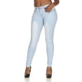 thumbnail image 1 of Cover Girl Jeans Juniors Low Rise Waisted Butt Shaping Skinny Light Blue Size 11, 1 of 5