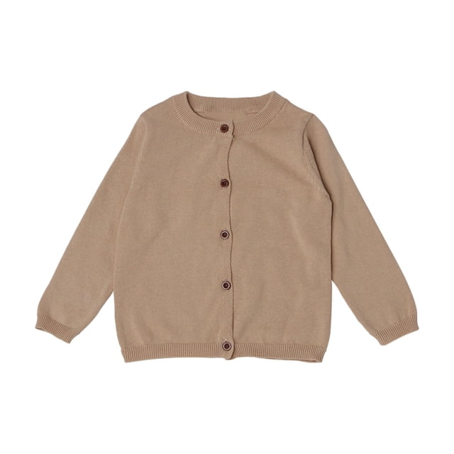 WEAIXIMIUNG Chandails à Capuchon pour Adolescentes Bébés Enfants Filles Cardigan Manches Longues Enfant Chandail Boutonné Fille Col Rond Cardigans Chandail