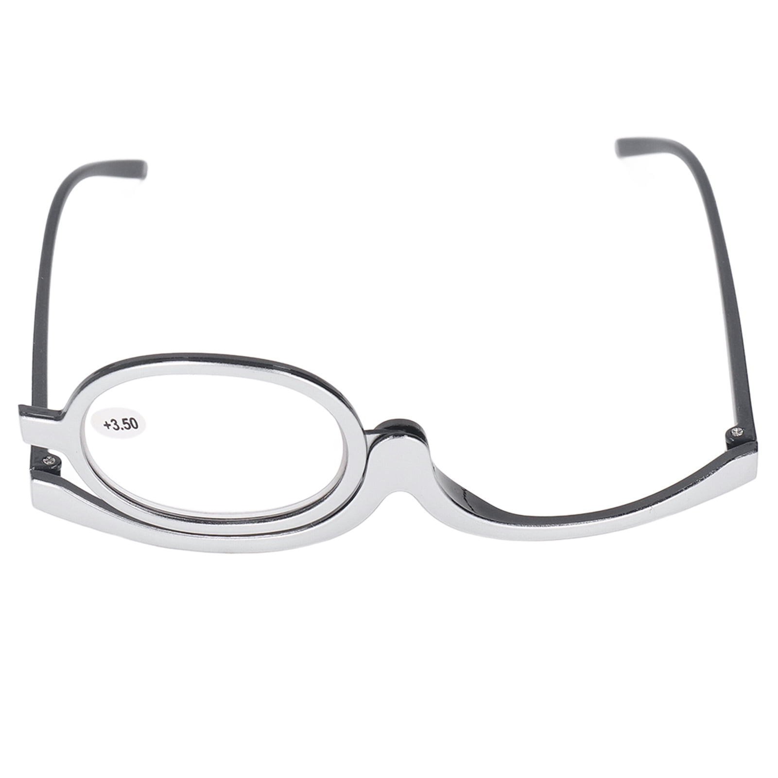 Magnifying Makeup Glasses, Single Flip Up Lens Cosmetic Women Reading Glasses with Eyeglass Case 180 Degree Rotation Cosmetic Glasses Eyeglasses for Makeup Performance Party