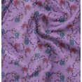 thumbnail image 1 of Soimoi Blue polyester Crepe Fabric Flower Floral Print Fabric by Yard 52 Inch Wide, 1 of 6