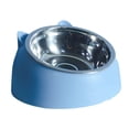 thumbnail image 2 of Bol pour Chat et Chien 15 Degrés Surélevé Antidérapant Cou Incliné Surélevé Acier Inoxydable Bleu, 2 of 5