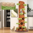 thumbnail image 4 of Gymax Arbre à Chat Multifonction de 90,5 Po de Hauteur avec Condos Privés, Panneau à Griffer Recouvert de Sisal, 4 of 10