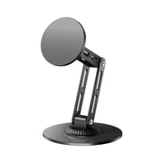 Foldable Phone Stand For Desk With Magnetic Mount And 3-Axis Rotation For Phones Tablets