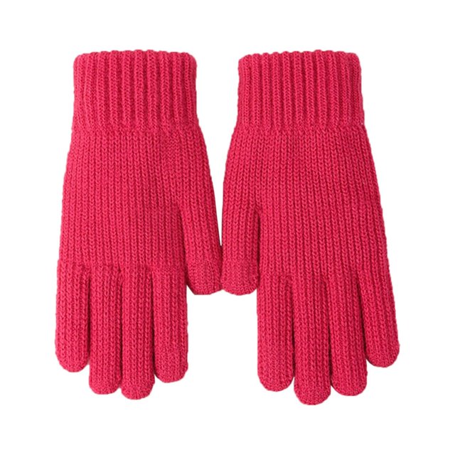 Knitted Gloves Winter with Fleece Thread Outdoor Windproof and Cold Warm Gloves