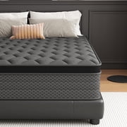 Mocangtu 12" Queen Hybrid Mattress in a Box, Gel Memory Foam with Individually Wrapped Pocket Coils, Medium Firm, Pressure Relief, Cooling Sleep Support