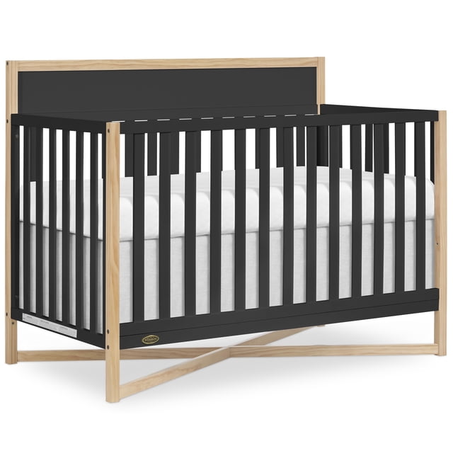Dream On Me Owen 5-in-1 Convertible Crib, Matte Black