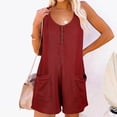 thumbnail image 1 of Fankiway Women's Sleeveless Romper, Solid, Polyester, Small, 1 of 9