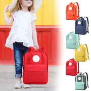 Bowayaoa Kids Canvas Backpack for Elementary School, Lightweight Casual Travel Backpack, Vintage School Bag for Boys Girls, Small Daypack for Kindergarten