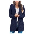 thumbnail image 1 of Women‘s Long Sleeve Cable Knit Cardigan Sweaters Open Front Winter Outwear, 1 of 6