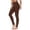 Brown, variant on Women's Soft Full Length Leggings High Waist Ankle Length Leggings Pants Tights Ladies Solid Color Yoga Exercise Leggings Casual Tights Pants Lightweight Outdoor Pants Black XXL