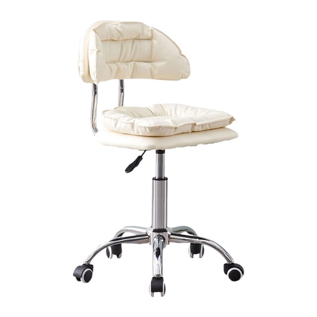 simhoa Tabouret Pivotant Tabouret Moderne de Salon pour Coiffeur pour Dessin de Beauté Cuisine Blanc