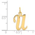 thumbnail image 4 of Diamond2Deal 14K Pendentif Charme Initiale Lettre U en Or Jaune pour Femmes, 4 of 6