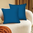 thumbnail image 1 of Pillow Covers 2 Pack, Usavan Modern Solid Color Outdoor Pillow Covers, Water Resistant Easy Clean Cushion Backrest Pillow Cases for Patio Chair Sofa Bed, 1 of 6