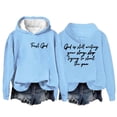 thumbnail image 1 of Prolriy Chandails à Capuchon pour Femmes, Sweat à Capuche Décontracté Imprimé Dieu Qui Écrit Encore pour Femmes Bleu Ciel XXXXL, 1 of 4