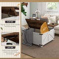 thumbnail image 4 of HOMCOM Farmhouse Lift Top Coffee Table with Flip-top Lids and Hidden Compartments, White, 4 of 10
