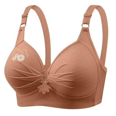 Women's Printed Plus Size Daily Bra Underwear Without Underwire