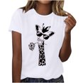 thumbnail image 1 of Birdeem Women Girls Plus Size Print Tees Short Sleeve Round Neck T Shirt Blouse Tops, 1 of 6