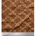 thumbnail image 1 of Soimoi Modal Satin Fabric Dots & Circle Geometric Printed Fabric 1 Yard 42 Inch Wide, 1 of 1