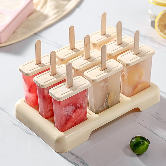 Windfall Molds 9 Pieces Silicone Ice Pop Molds BPA Free Mold Reusable Easy Release Ice Pop Maker Ice Cream Mold Food Grade Non-stick Ice Pop Maker for Home