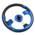 thumbnail image 1 of Universal 13in Racing Style PU Aluminum Comfortable Grip 6 Hole Car Steering Wheel with Horn Button Ideal for Racing Enthusiasts, 1 of 7